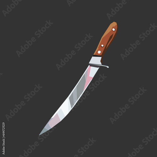 knife drawn using WPAP art style, pop art, vector illustration.