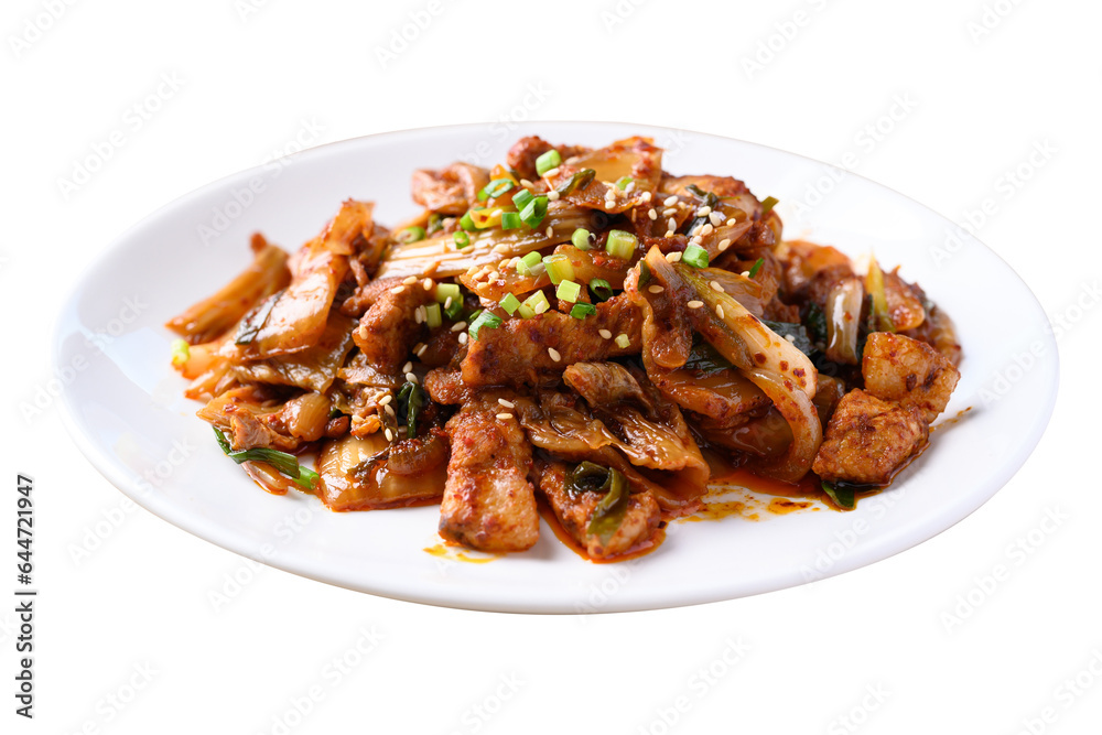 Korean stir fried kimchi cabbage with pork Korean stir fried kimchi cabbage with pork