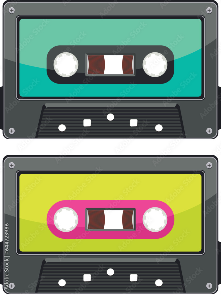 Naklejka premium Retro compact cassette