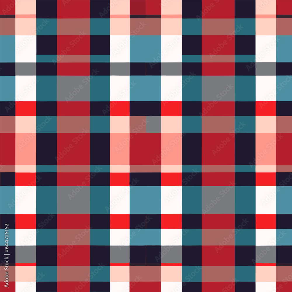 plaid checked pattern seamless fabric textured background modern design vector illustration