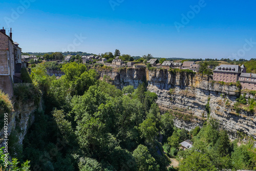 France, Aveyron, Bozouls, the Trou de Bouzouls, Sainte-Fauste church, High quality photo