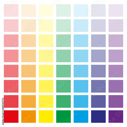 Color palette. Bright color squares set. Bright colors collection. Vector illustration. EPS 10.