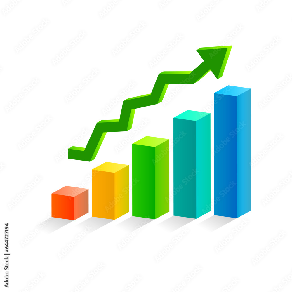 business graph with arrow business graph with arrow