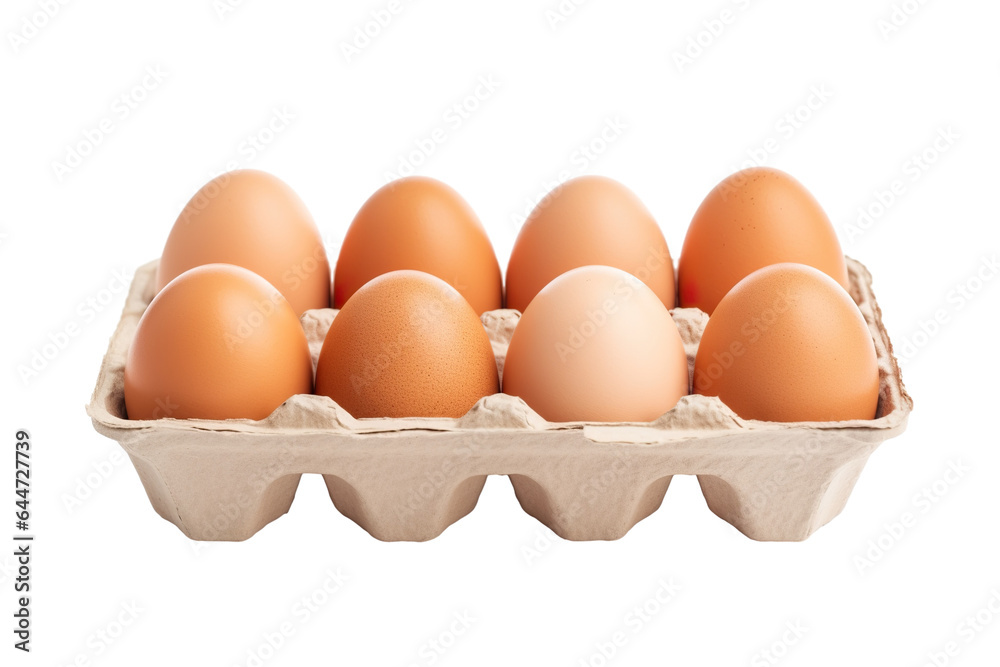 Eggs in carton isolated on white background PNG Eggs in carton isolated on white background PNG