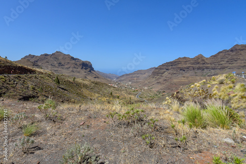Landschaft mit Bergen auf der Insel Gran Canaria