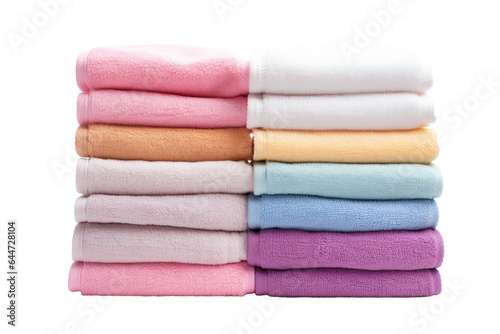 stack of towels isolated on a white background PNG