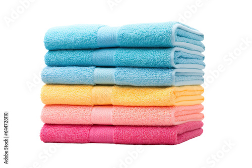 stack of towels isolated on a white background PNG
