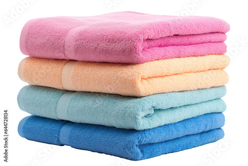 stack of towels isolated on a white background PNG