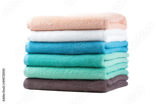 stack of towels isolated on a white background PNG