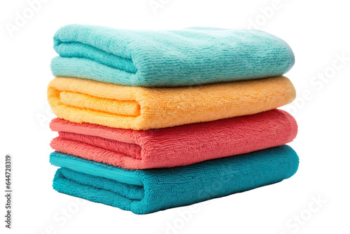 stack of towels isolated on a white background PNG