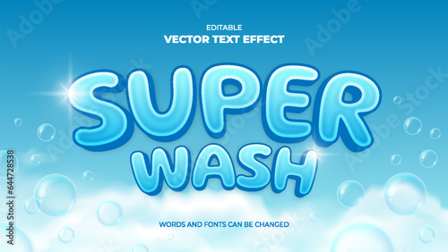 super wash editable blue text effect