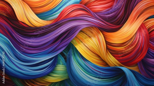 Threads of various colors weaving into a harmonious fabric, symbolizing diversity