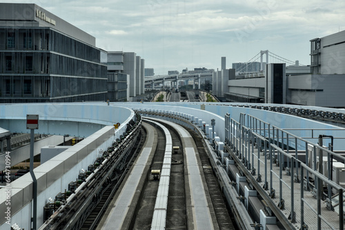 monorail track in tokyo