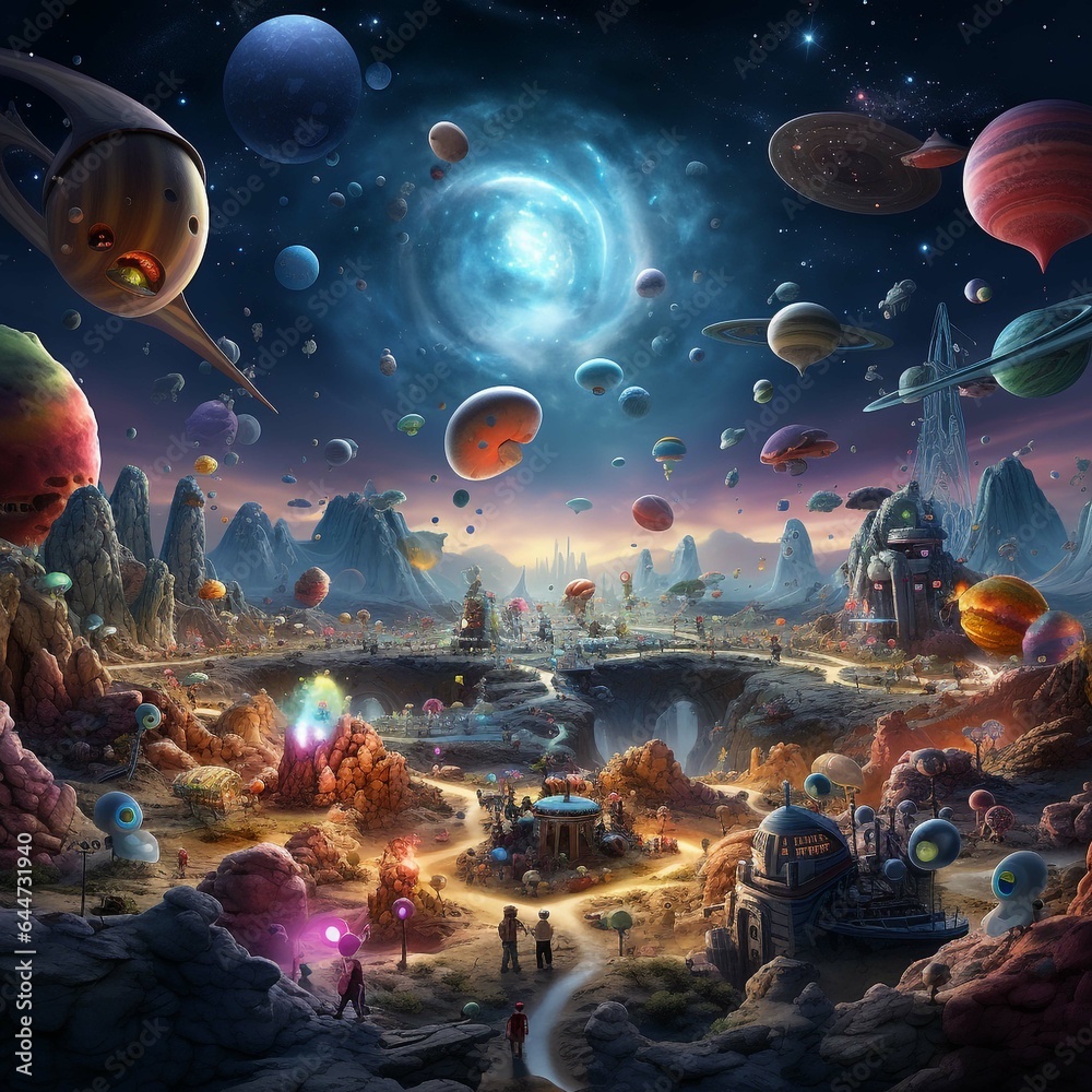 Fantasy alien planet. Fantasy alien planet.