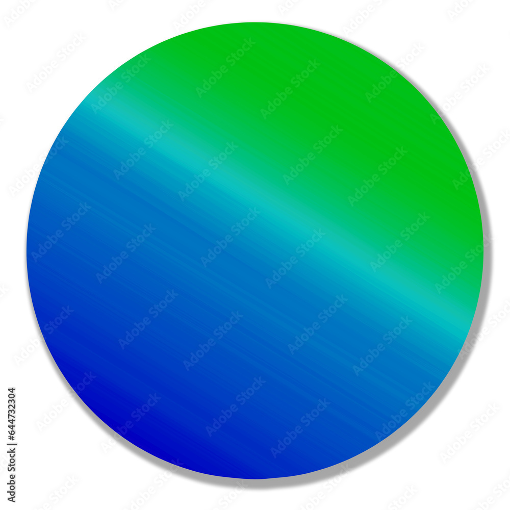 circle blue green gradient color icon background with shadow
