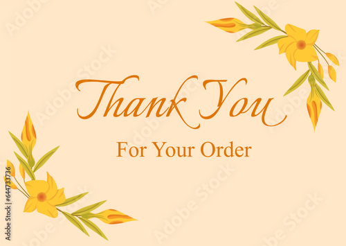 Thank You Business Card with Kaner. Suitable for your business or wedding invitation