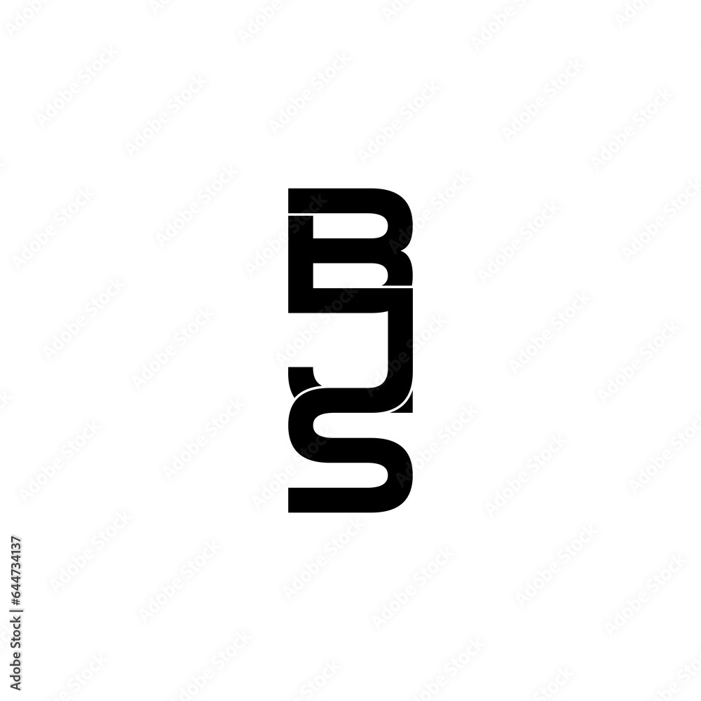 bjs typography letter monogram logo design bjs typography letter monogram logo design