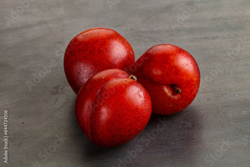 Ripe sweet juicy red plum