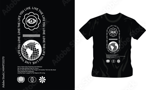 brutalism graffiti streetwear artwork trendy shirt design editable template