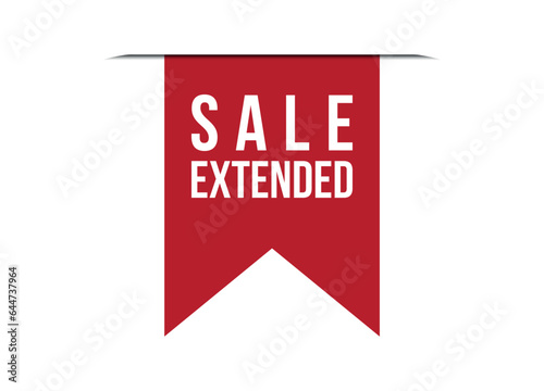 sale extended red vector banner illustration isolated on white background