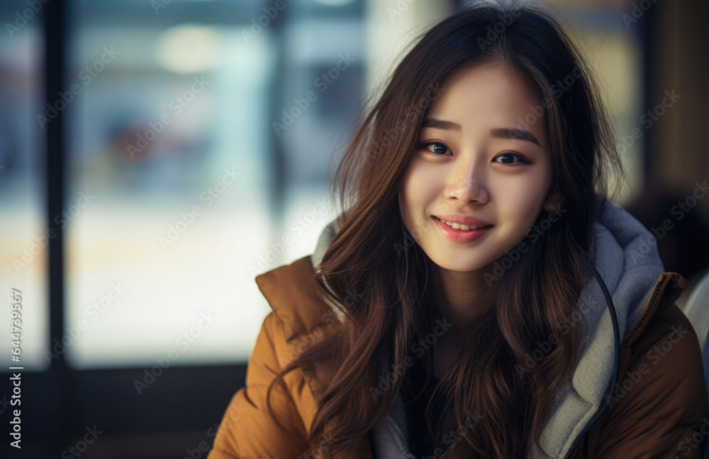 custom made wallpaper toronto digitalCloseup of a young Korean woman