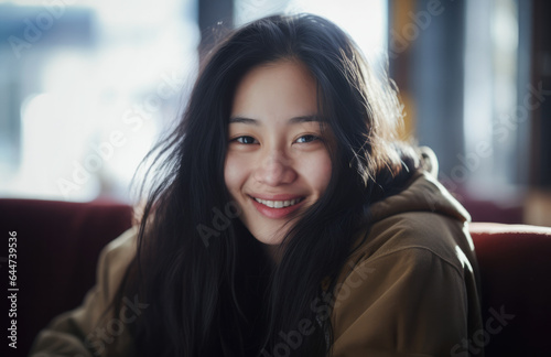 Closeup of a young Korean woman