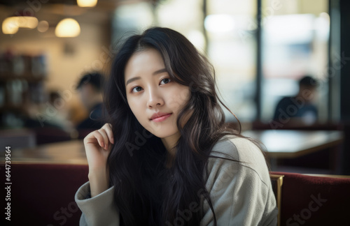 Closeup of a young Korean woman