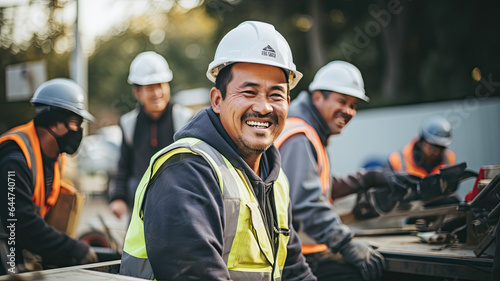Building Together: Happy Construction Team at Work