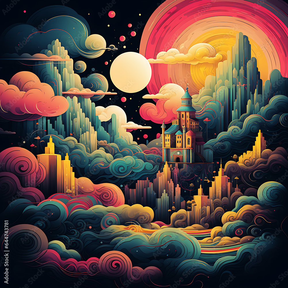 Fototapeta premium Magic town