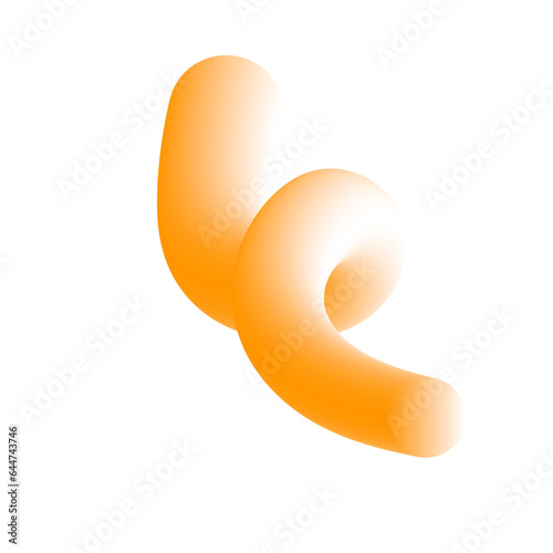 3D Gradient Squiggly Line Shape