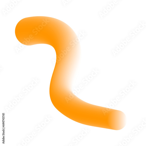 3D Gradient Squiggly Line Shape