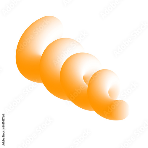 3D Gradient Squiggly Line Shape