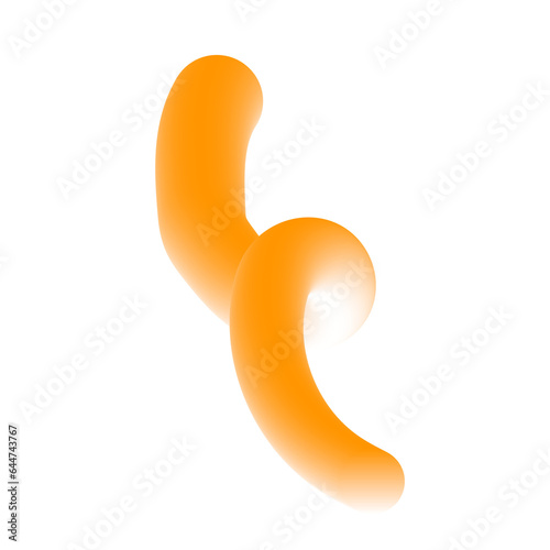 3D Gradient Squiggly Line Shape