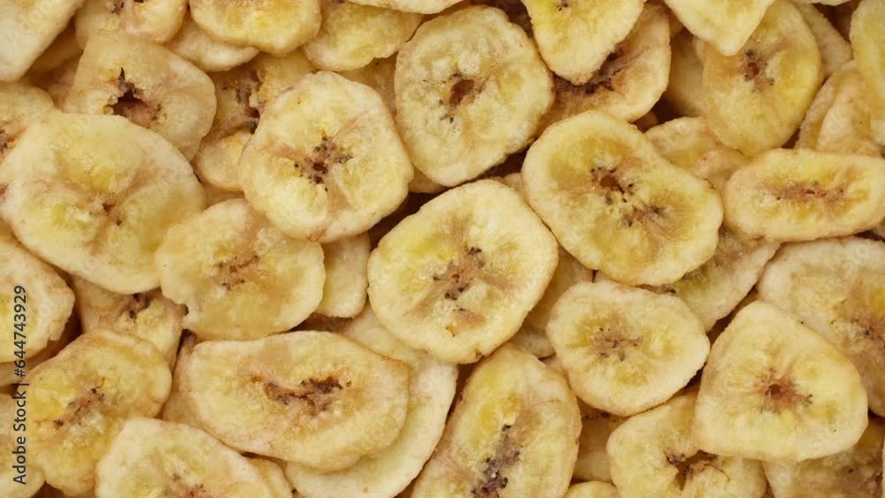 Sliced Baked Banana Chips, rotation Sliced Baked Banana Chips, rotation