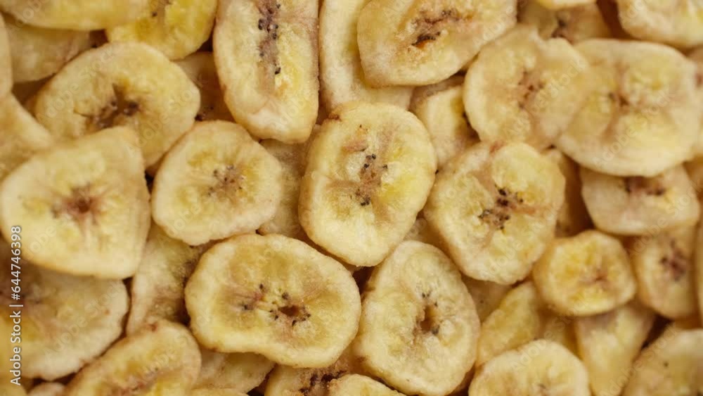 Sliced Baked Banana Chips, vertical video Sliced Baked Banana Chips, vertical video