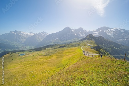 Pictures taken in the bernese oberland switzerland on the Mannlichen which is 2342 m high. The mountain offers fantastic views. 