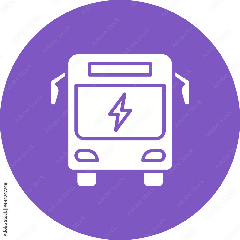 Electric Bus Icon Electric Bus Icon