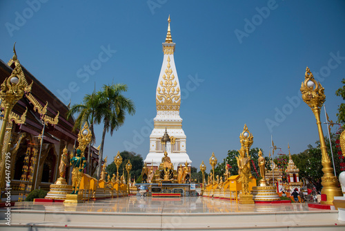 Wat Phra That Phanom Temple is the most famous landmark in Nakhon Phanom, Thailand © Herotozero
