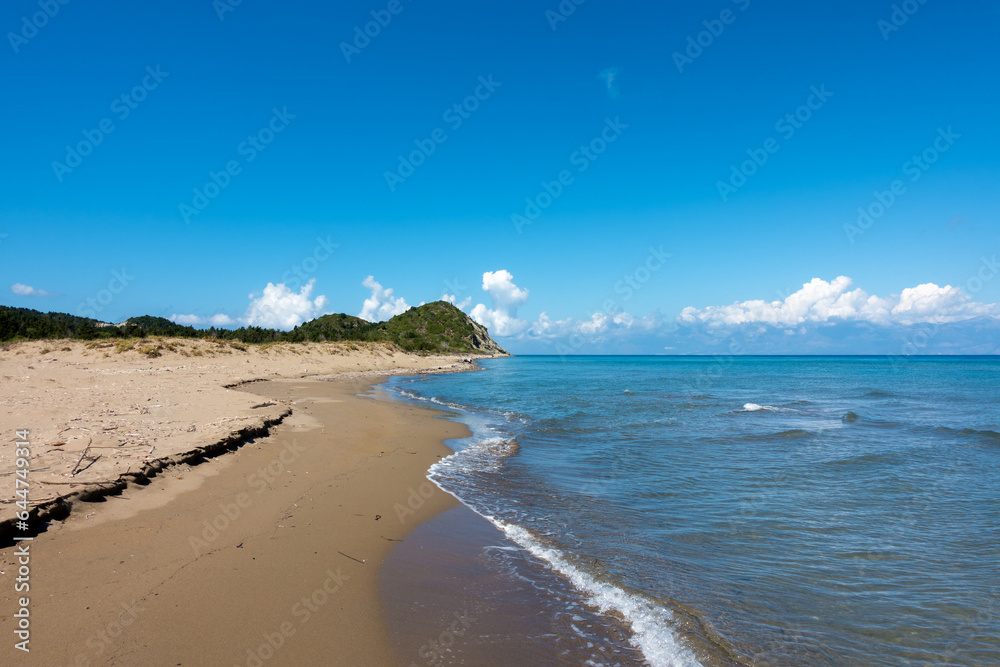 The beautiful coastline in Ereikoussa, one of the Diapontia islands northwest of Corfu, Greece