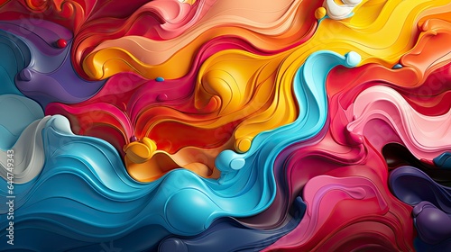 Fluid Fantasia: Waves of Abstract Beauty. Generated by AI.