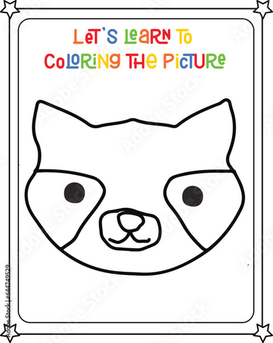 vector graphic illustration of bicycle for education children's coloring book