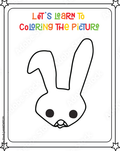 vector graphic illustration of bicycle for education children's coloring book