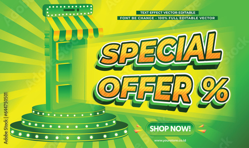 3D TEXT EFFECT EDITABLE VECTOR SPECIAL OFFER BIG SALE PROMO DISCOUNT CASHBACK FLYER AND BANNER SOCIAL MEDIA
