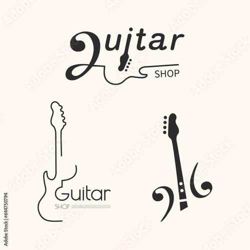 Guitar Shop Logo Set