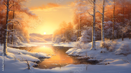 A Snowy Symphony, Sunlight Dances on Glistening Snowflakes