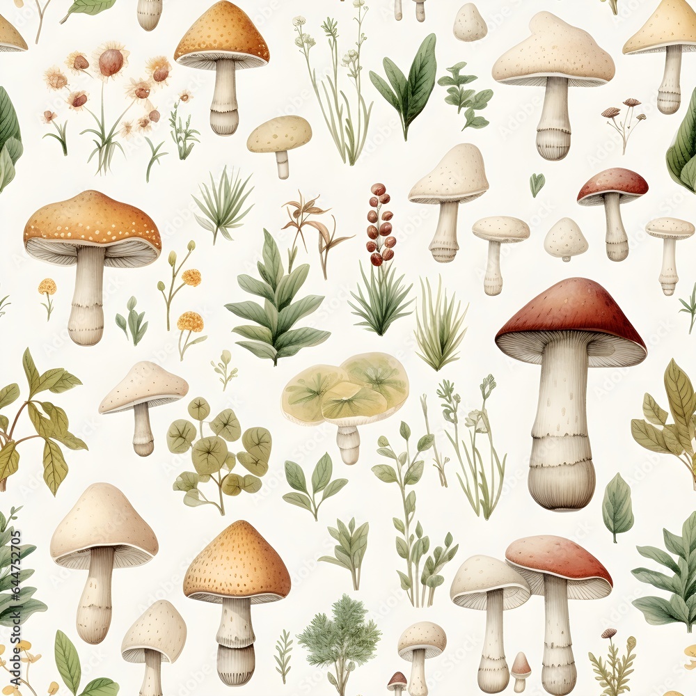 Pilz Muster, Herbst Muster, nahtlos, Nahtlosmuster, Hintergrund, Blätter, Laub, Pilze, Wald, zauberhaft Pilz Muster, Herbst Muster, nahtlos, Nahtlosmuster, Hintergrund, Blätter, Laub, Pilze, Wald, zauberhaft
