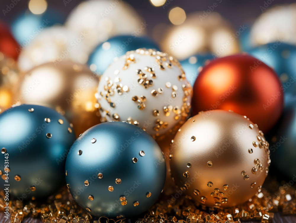 Captivating Christmas Ball Composition. Festive Brilliance with Christmas Balls Captivating Christmas Ball Composition. Festive Brilliance with Christmas Balls
