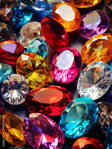 Colourful Precious Bright Gem Stones