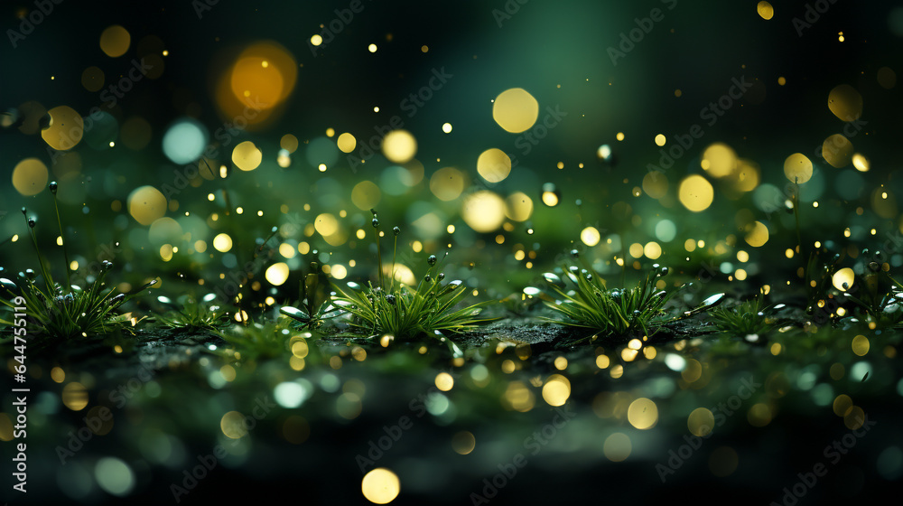 Obraz premium Background green Bokeh
