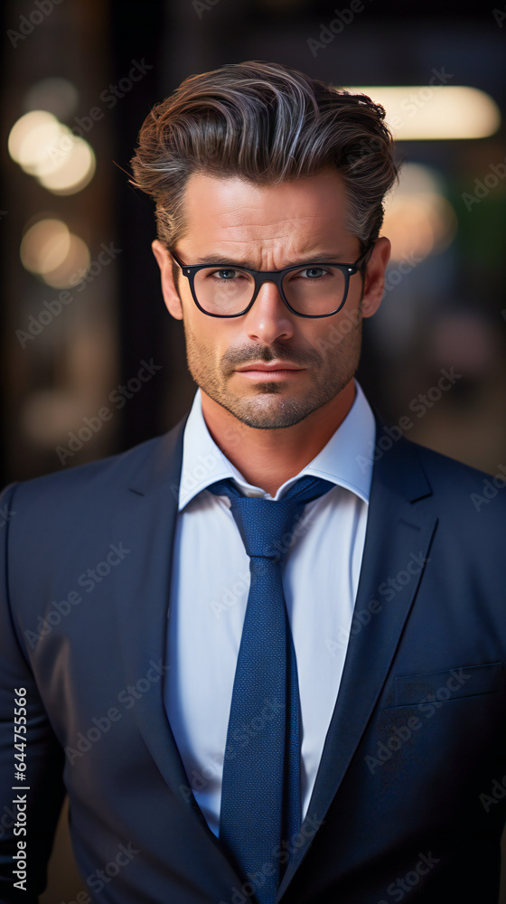 Elegant Businessman in Eyeglasses Elegant Businessman in Eyeglasses